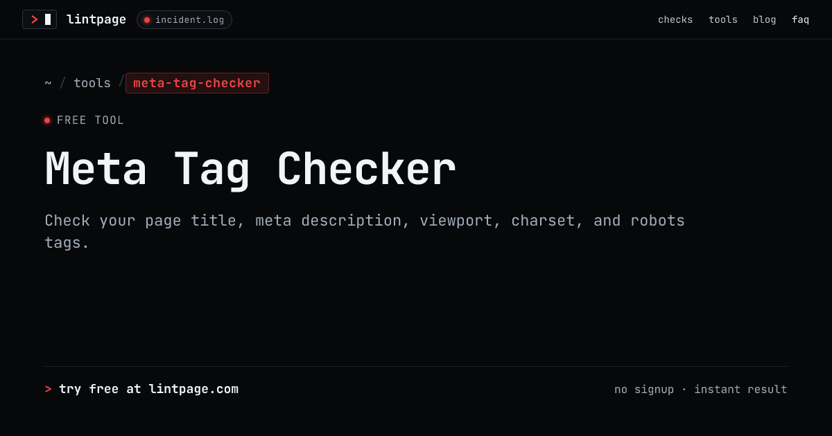 Free Meta Tag Checker Online - Analyze Title Tags, Descriptions ...